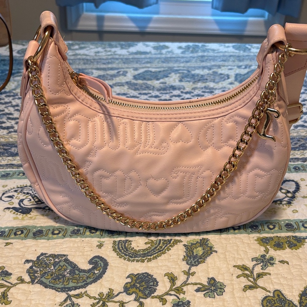 Juicy Couture Pink Quilted Chain Shoulder Bag